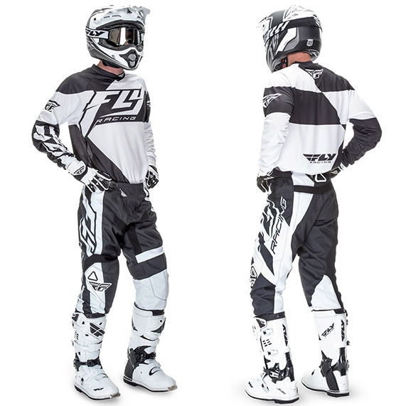 Fly Racing Guanti F-16 Uomo – Nero/Rosso/Bianco, Taglia M – Off-Road ATV MX