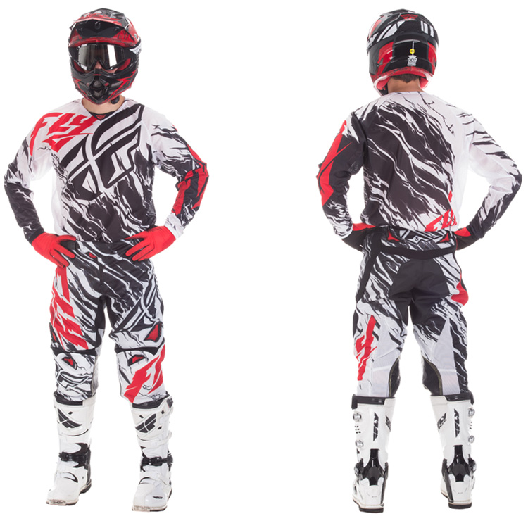 Fly Racing MX Motocross 2017.5 Kinetic RELAPSE Mesh Pants Black//White//Red