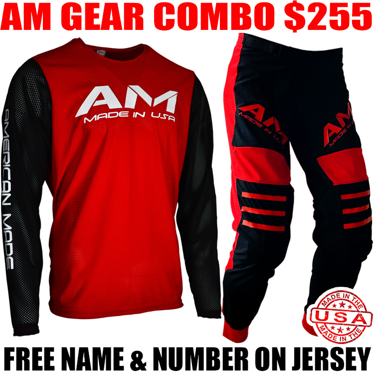 AM 2.0 MESH JERSEY/ 2.0 VENTED PRO PANTS RED/ BLACK