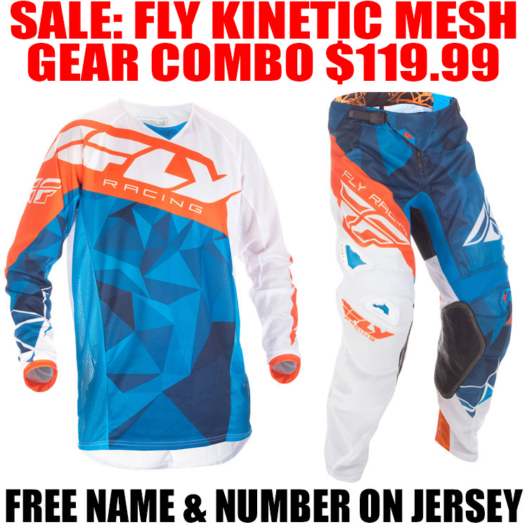 Nuevo jersey para adultos Fly 2017 Kinetic Crux Pantalón Kit Naranja Blanco Borgoña Motocross 
