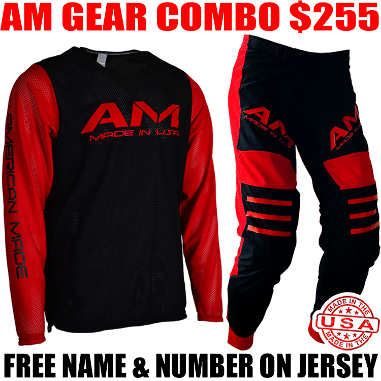 AM 2.0 MESH JERSEY/ 2.0 VENTED PRO PANTS BLACK/ RED