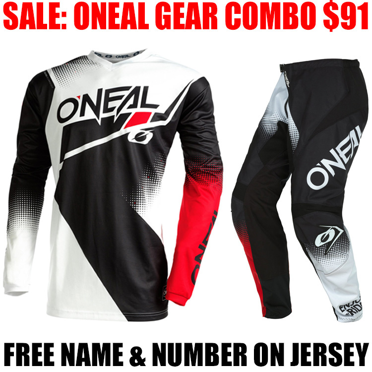 2022 ONEAL ELEMENT RW GEAR COMBO BLACK/ WHITE/ RED