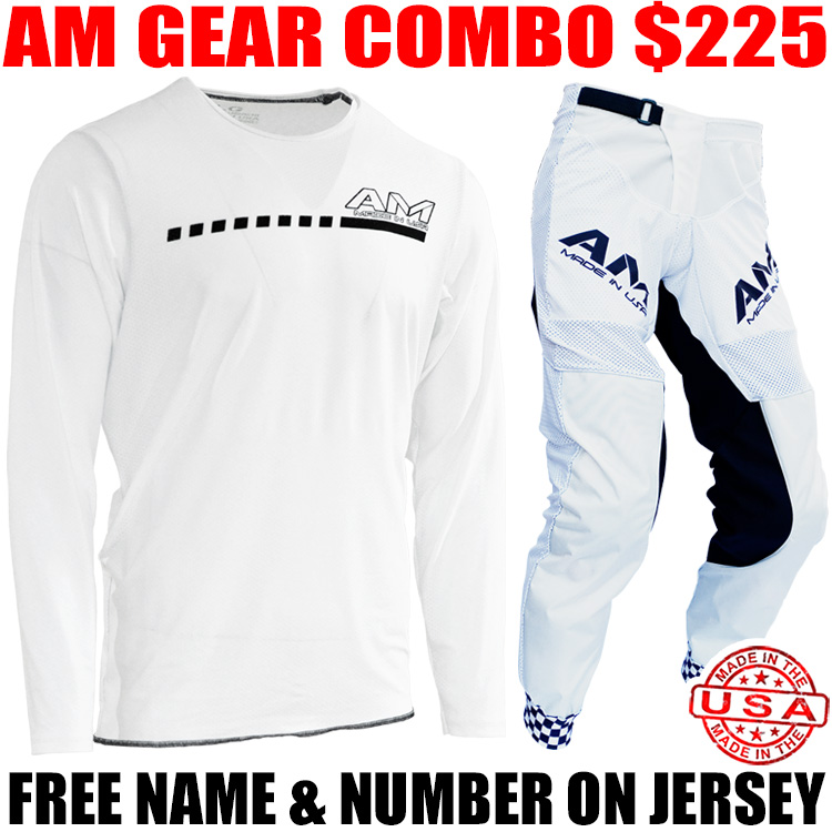 AM 2.0 SPEEDY PRO JERSEY/ 2.0 VENTED PANTS WHITE - Pro Style MX