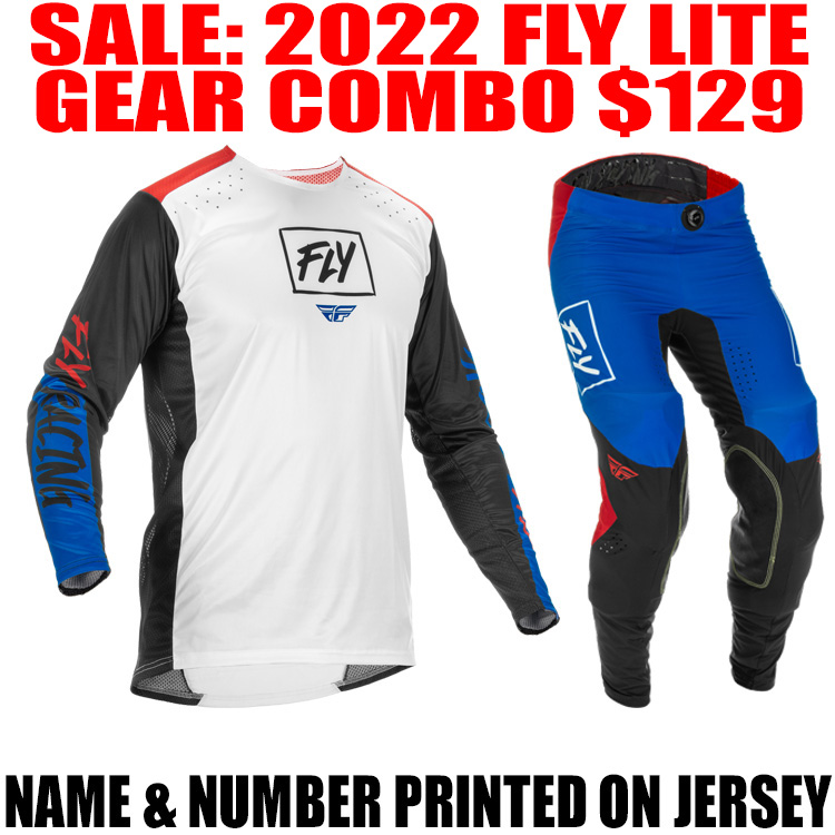 2022 FLY LITE GEAR COMBO RED/ WHITE/ BLUE