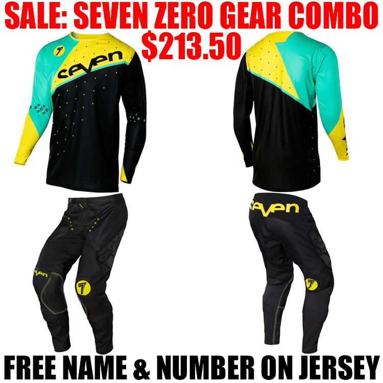 2016 SEVEN ZERO OMNI GEAR COMBO BLACK/ YELLOW Pro Style MX