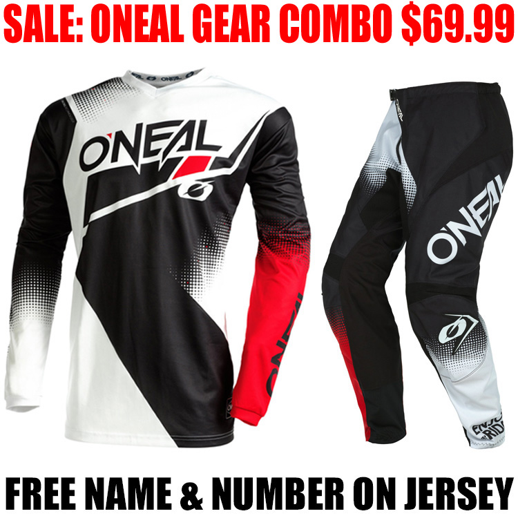 2022 ONEAL ELEMENT RW GEAR COMBO BLACK/ WHITE/ RED