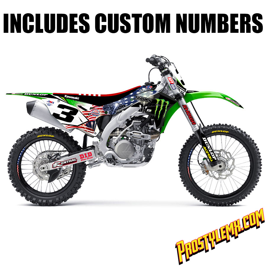 2016 Team Monster Kawasaki Independence Day Dcor Graphic Kit 2016 Team Monster Kawasaki Independence Day Dcor Graphic Kit