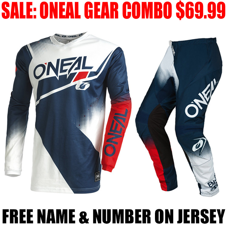 2022 ONEAL ELEMENT RW GEAR COMBO BLUE/ WHITE/ RED