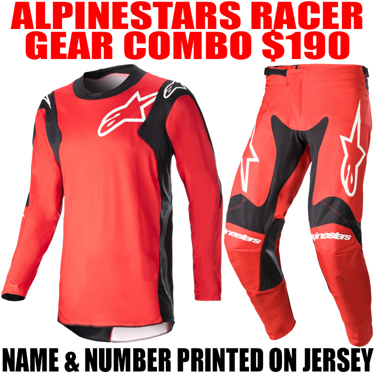 ALPINESTARS RACER HOEN GEAR COMBO RED/ BLACK