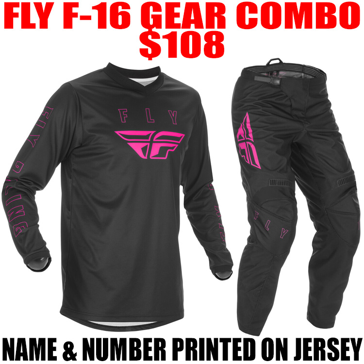 2021 FLY RACING F16 GEAR COMBO PINK/ BLACK