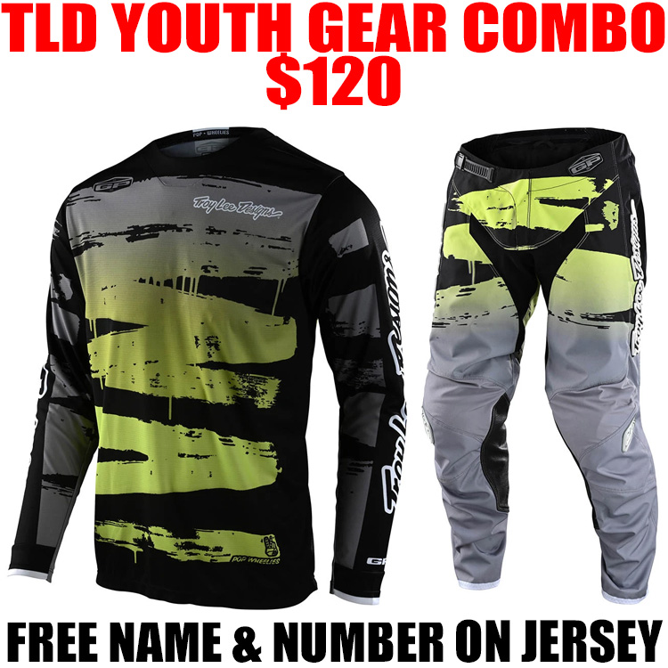 YOUTH TLD GP BRUSHED GEAR COMBO BLACK/ GLO GREEN