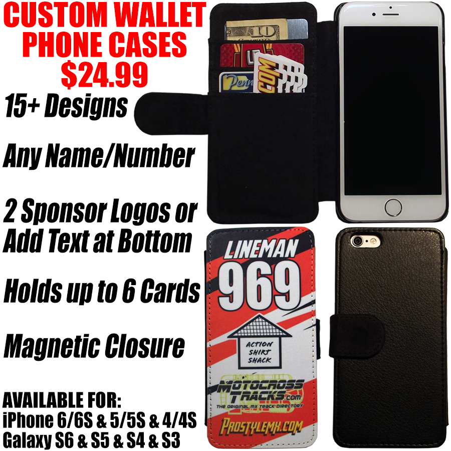 Custom Wallet Flip Phone Case - Race Design