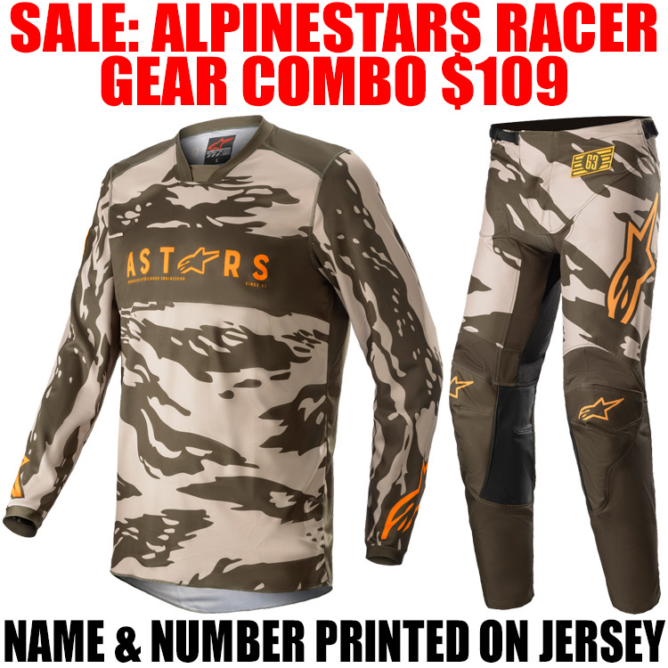 ALPINESTARS RACER TACTICAL GEAR COMBO SAND CAMO Pro Style MX