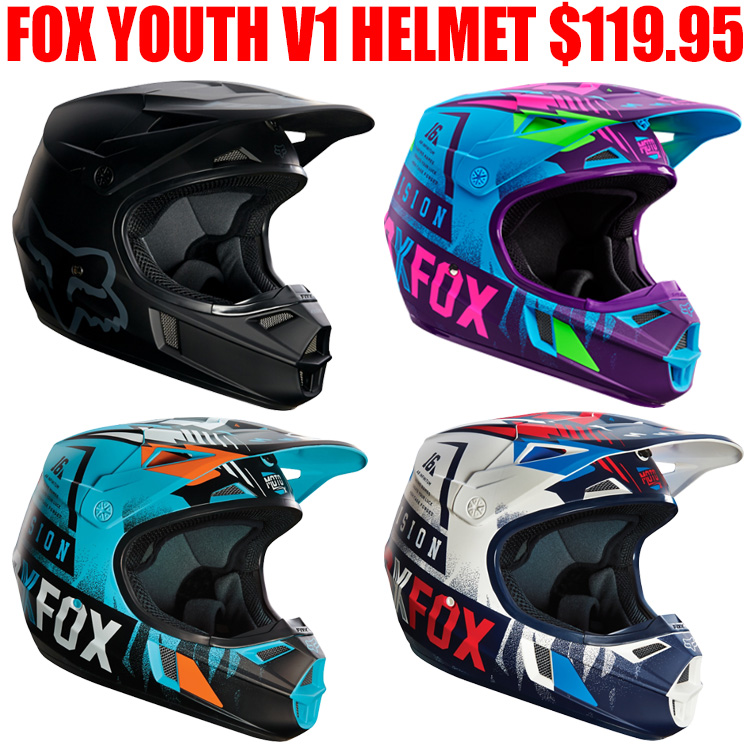 Fox V1 Youth Helmet Size Chart