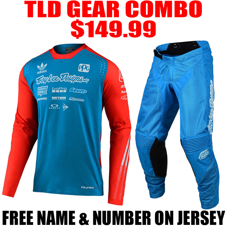 TEAM TLD/ ADIDAS ULTRA/ GP AIR GEAR COMBO OCEAN/ FLO ORANGE Pro Style MX