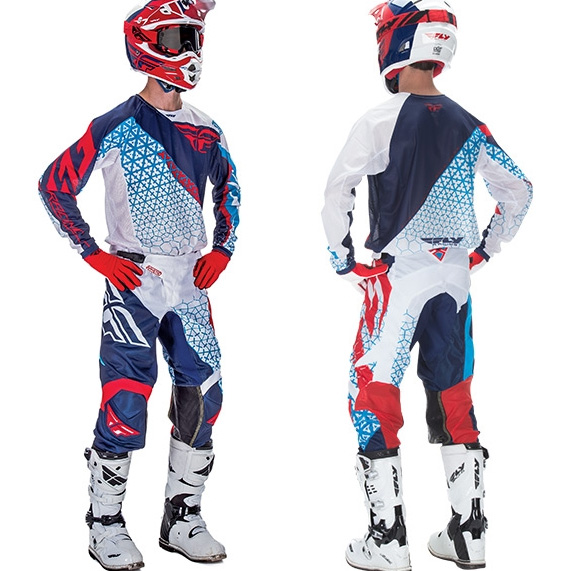 2016.5 FLY KINETIC MESH GEAR COMBO RED/ WHITE/ BLUE - Pro Style MX