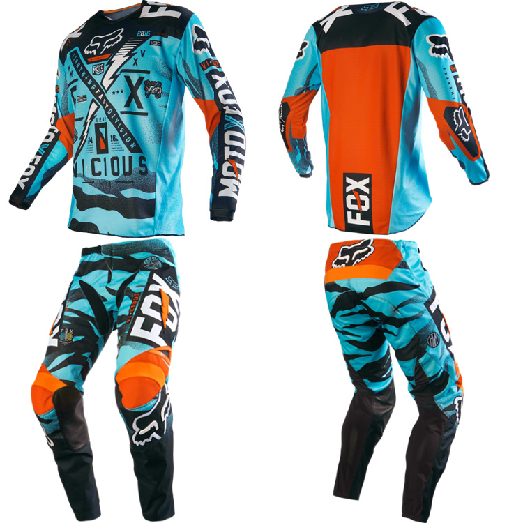 2016 FOX 180 VICIOUS GEAR COMBO AQUA Pro Style MX