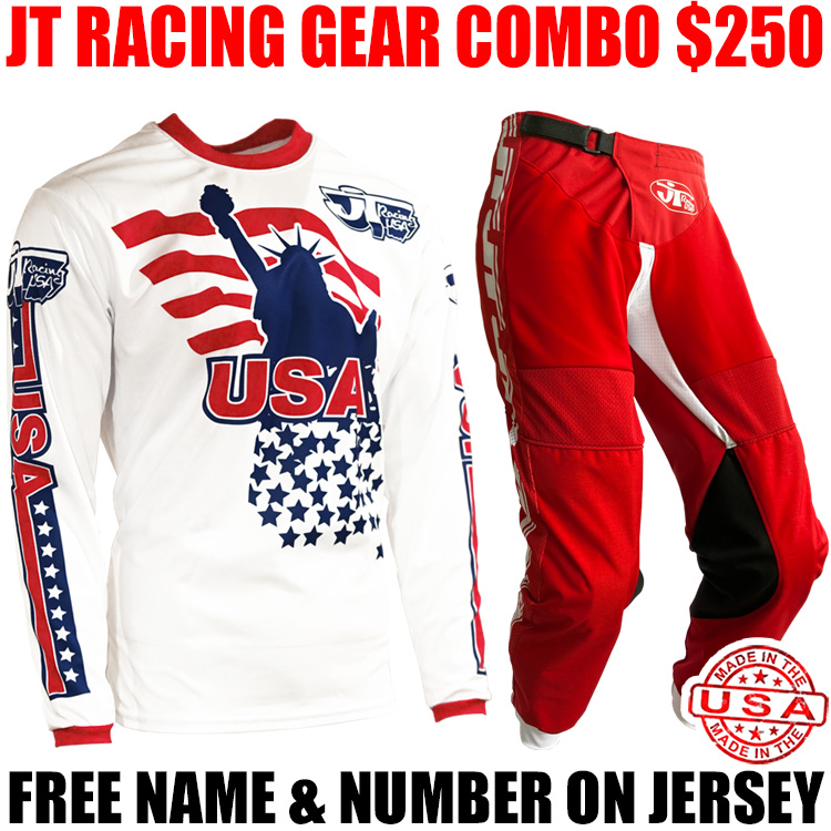 JT RACING LADY LIBERTY GEAR COMBO RED/ WHITE/ NAVY