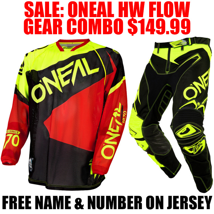 Black//Red, Small ONeal HW Flow Jersey