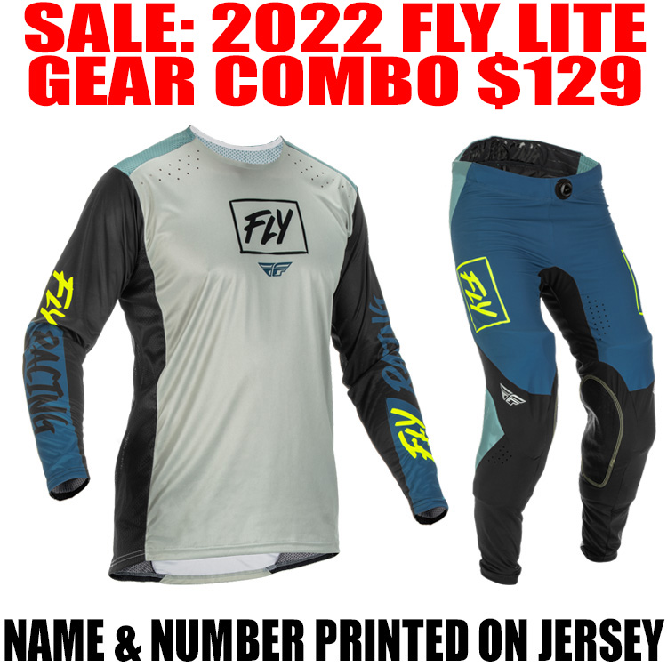 2022 FLY LITE GEAR COMBO GRAY/ TEAL